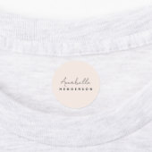 Monogram Blush Pink | Moderne, minimalistische vro Labels (Aangebracht)