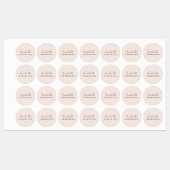 Monogram Blush Pink | Moderne, minimalistische vro Labels (Vel)