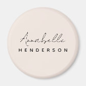 Monogram Blush Pink | Moderne, minimalistische vro Magneet (Voorkant)