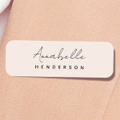 Monogram Blush Pink | Moderne, minimalistische vro Naamplaatje