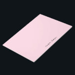 Monogram Blush Pink | Moderne, minimalistische vro Notitieblok<br><div class="desc">Een eenvoudig,  stijlvol aangepast monogram met een moderne,  minimalistische handgeschreven scripttypografie in zwart op een elegante,  lichtroze achtergrond. De monogram naam kan gemakkelijk worden gepersonaliseerd. Het perfecte persoonlijke cadeau of accessoire voor elke gelegenheid!</div>
