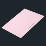 Monogram Blush Pink | Moderne, minimalistische vro Notitieblok<br><div class="desc">Een eenvoudig,  stijlvol aangepast monogram met een moderne,  minimalistische handgeschreven scripttypografie in zwart op een elegante,  lichtroze achtergrond. De monogram naam kan gemakkelijk worden gepersonaliseerd. Het perfecte persoonlijke cadeau of accessoire voor elke gelegenheid!</div>
