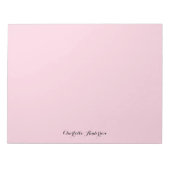 Monogram Blush Pink | Moderne, minimalistische vro Notitieblok (Voorkant)