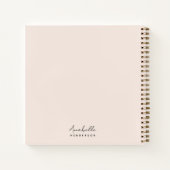 Monogram Blush Pink | Moderne, minimalistische vro Notitieboek (Achterkant)