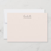 Monogram Blush Pink | Moderne, minimalistische vro Notitiekaartje (Voorkant)