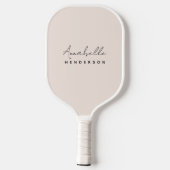Monogram Blush Pink | Moderne, minimalistische vro Pickleball Paddle (Achterkant)