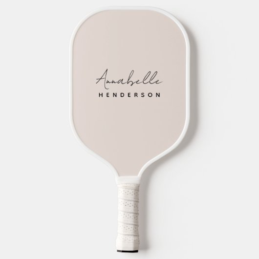 Monogram Blush Pink | Moderne, minimalistische vro Pickleball Paddle (Achterkant)
