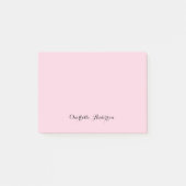 Monogram Blush Pink | Moderne, minimalistische vro Post-it® Notes (Voorkant)