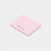 Monogram Blush Pink | Moderne, minimalistische vro Post-it® Notes (Schuin)