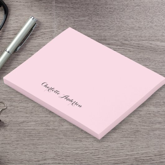 Monogram Blush Pink | Moderne, minimalistische vro Post-it® Notes