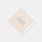 Monogram Blush Pink | Moderne, minimalistische vro Servet (Hoek)