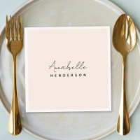 Monogram Blush Pink | Moderne, minimalistische vro