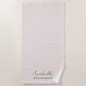 Monogram Blush Pink | Moderne, minimalistische vro Strandlaken (Voorkant)