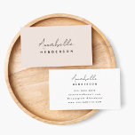 Monogram Blush Pink | Moderne, minimalistische vro Visitekaartje<br><div class="desc">Een eenvoudig stijlvol aangepast monogram ontwerp met een moderne, minimalistische handgeschreven scripttypografie in combinatie met een bloktypografie in zwart op een elegante pastelkleurige roze achtergrond. De monogram naam kan gemakkelijk worden gepersonaliseerd om een ontwerp zo uniek te maken zoals u bent! Het perfecte persoonlijke cadeau of accessoire voor elke gelegenheid!...</div>