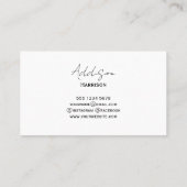 Monogram Blush Pink | Moderne, minimalistische vro Visitekaartje (Achterkant)