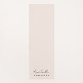 Monogram Blush Pink | Moderne, minimalistische vro Yogamat (Voorkant)