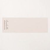 Monogram Blush Pink | Moderne, minimalistische vro Yogamat (Voorkant (horizontaal))