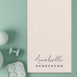 Monogram Blush Pink | Moderne, minimalistische vro Yogamat