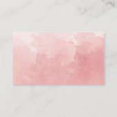 Monogram Blush Pink Waterverf Weddenschappen Recep Informatiekaartje (Achterkant)