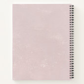 Monogram Blush Roze Abstract Notitieboek (Achterkant)