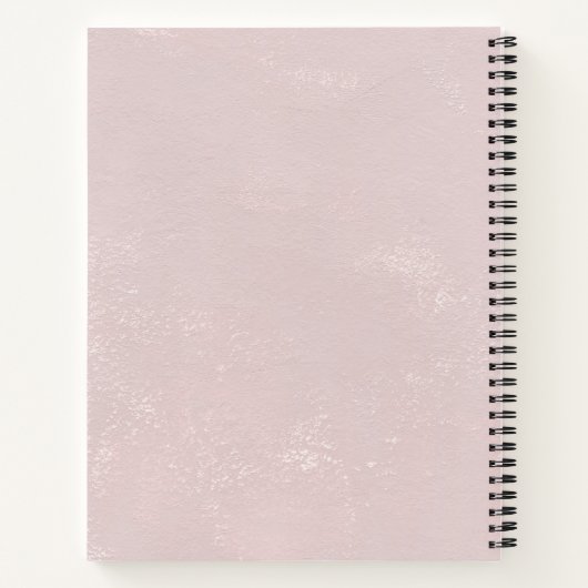 Monogram Blush Roze Abstract Notitieboek (Achterkant)