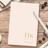 Monogram Blush Roze Eenvoudig Modern Vrouwelijk Mi Post-it® Notes