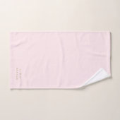 Monogram Blush Roze | Elegant goud minimalistisch Bad Handdoek (Handdoek)