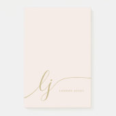 Monogram Blush Roze Goud Modern Minimaal Vrouwelij Post-it® Notes (Voorkant)