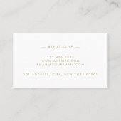 Monogram Blush Roze Goud Modern Minimalistisch Ele Visitekaartje (Achterkant)