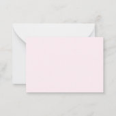 Monogram Blush Roze Goud Modern Minimalistisch Notitiekaartje (Achterkant)