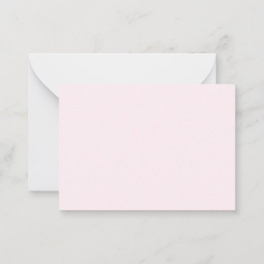 Monogram Blush Roze Goud Modern Minimalistisch Notitiekaartje (Achterkant)