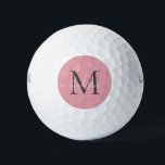Monogram Blush Roze Grijs Vrouwelijk Girly Script Golfballen<br><div class="desc">Aangepaste Monogram Blush Roze Grijs Elegante Girly Script Naam Gepersonaliseerde golfballen</div>
