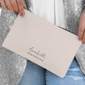 Monogram Blush Roze | Modern Minimalistische Vrouw Etui