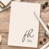 Monogram Blush Roze Modern Script Vrouwelijk Minim Post-it® Notes