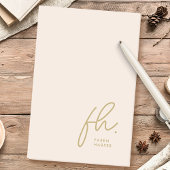 Monogram Blush Roze Modern Script Vrouwelijk Minim Post-it® Notes