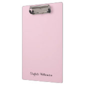 Monogram Blush Roze | Moderne Minimalistische Vrou Klembord (Links)