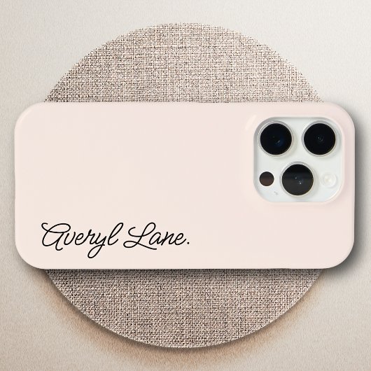 Monogram Blush Roze Moderne Vrouwelijke Minimalist Case-Mate iPhone Case