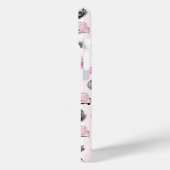 Monogram Blush Roze Retro Disco Ball Coquette Case-Mate iPhone Case (Achterkant / Links)
