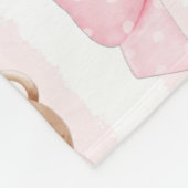 Monogram Blush Roze Retro Disco Ball Coquette Fleece Deken (Hoek)