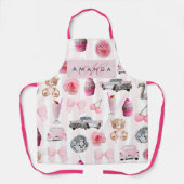 Monogram Blush Roze Retro Disco Ball Coquette Schort (Voorkant)