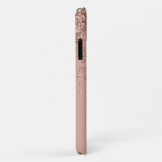 Monogram Blush roze roze roodbruin Glitter & Spark Case-Mate iPhone Case (Achterkant/rechts)
