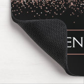 Monogram Blush roze roze roodbruin Glitter & Spark Muismat (Hoek)