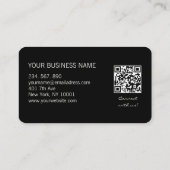 Monogram Blush Roze Schoonheidssalon QR Code Visitekaartje (Achterkant)