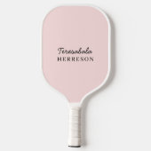 Monogram Blush Roze | Vrouwelijke Minimalistische  Pickleball Paddle (Achterkant)