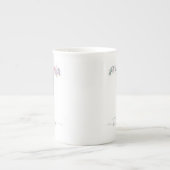 Monogram Blush Roze Waterverf Floral Letter T Porselein Kop (Voorkant)