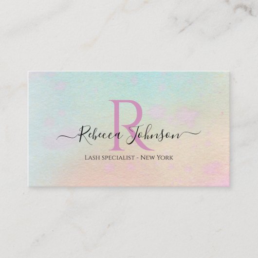 Monogram Blush Visitekaartje (Voorkant)