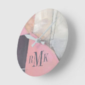 Monogram | Blushing Bride Ronde Klok (Hoek)