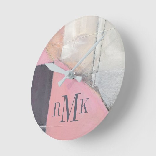 Monogram | Blushing Bride Ronde Klok (Hoek)