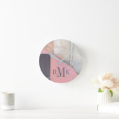 Monogram | Blushing Bride Ronde Klok (Huis)