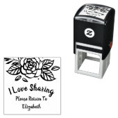 Monogram Boek Club Terugkeer Roos Uitleen Biblioth Zelfinktende Stempel (In situ)